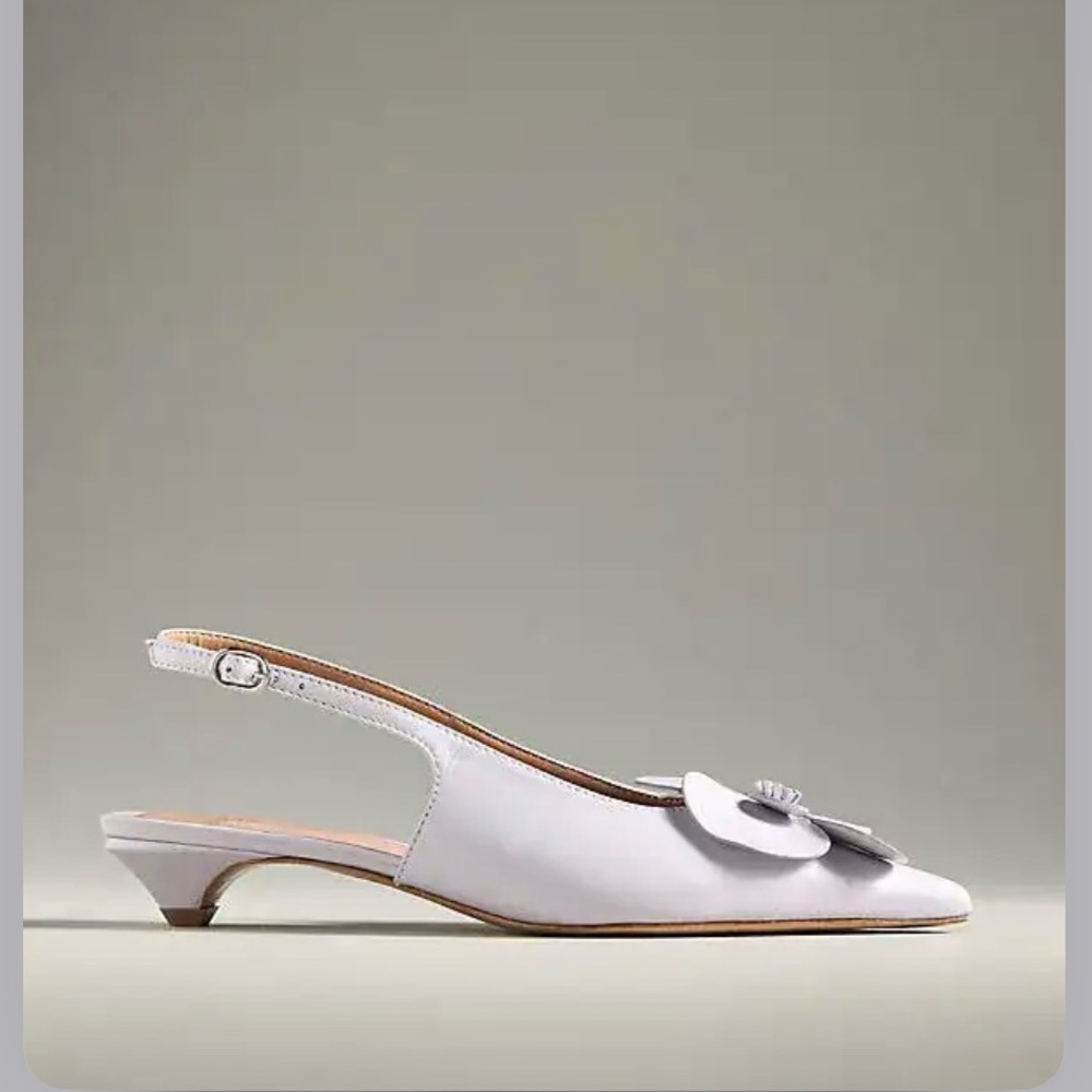 Anthropologie Maeve Floral Slingback Heels - Picture 2 of 7